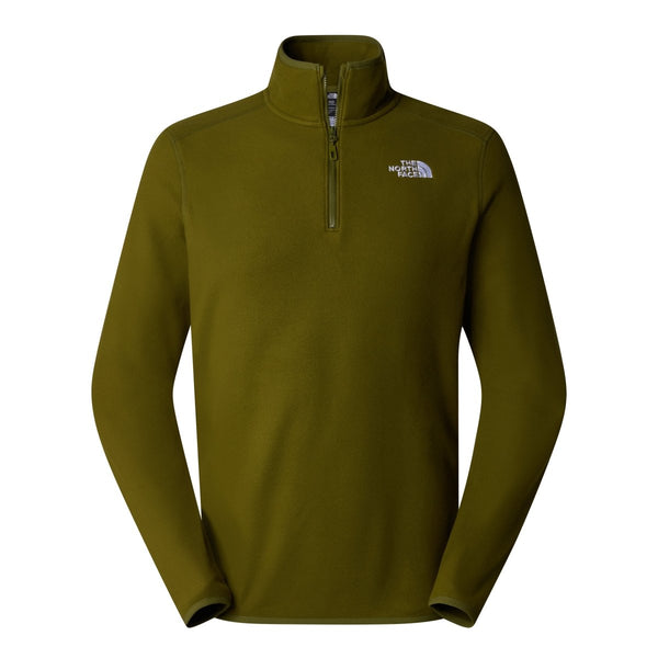 The North Face 100 Glacier 1/4 Zip Fleece - Forest Olive - Great Outdoors Ireland