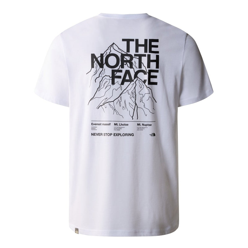 The North Face Mountain Outline Short-Sleeve T-Shirt - White - Great Outdoors Ireland
