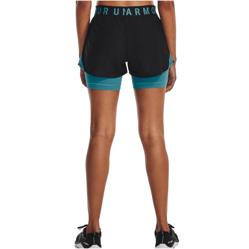 Under Armour Play Up 2-in-1 Shorts - Black/Glacier - Great Outdoors Ireland