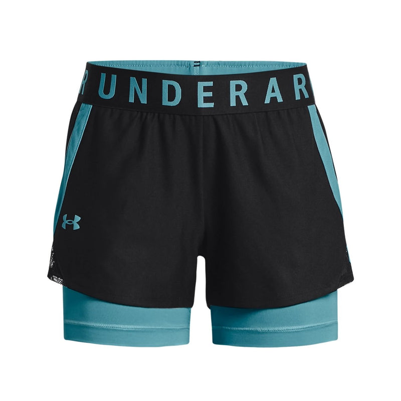 Under Armour Play Up 2-in-1 Shorts - Black/Glacier - Great Outdoors Ireland