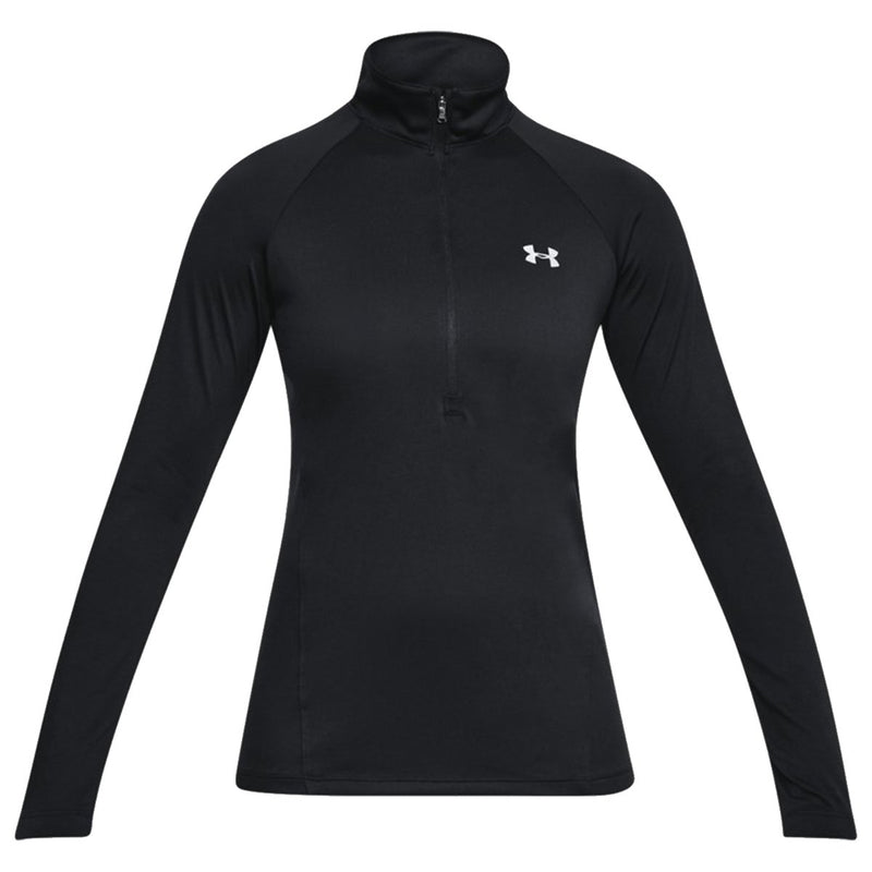 Under Armour Tech 1/2 Zip - Solid Black/Silver - Great Outdoors Ireland