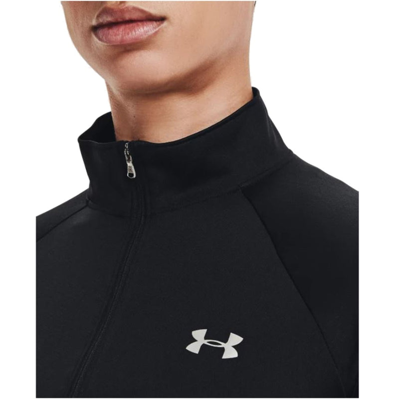 Under Armour Tech 1/2 Zip - Solid Black/Silver - Great Outdoors Ireland