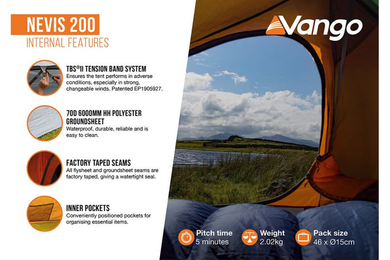 Vango Nevis 200 - Pamir Green - Great Outdoors Ireland