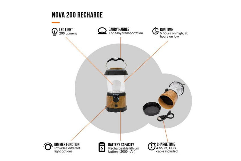 Vango Nova 200 Recharge - Wood - Great Outdoors Ireland